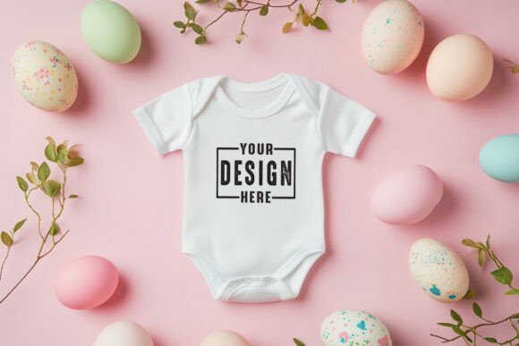 Baby Bodysuit Mockup for Product Mockups and Graphics