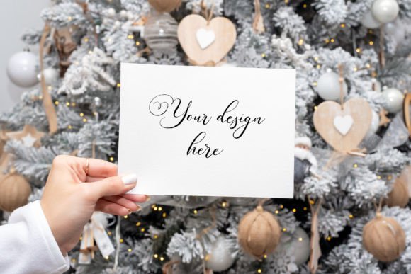 Christmas Card Mockup 14: A Graphic Design Asset for Christmas Amp Projects