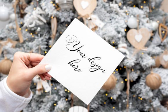Christmas Card Mockup 19 - A Festive Graphic Design Asset for Christmas Amp
