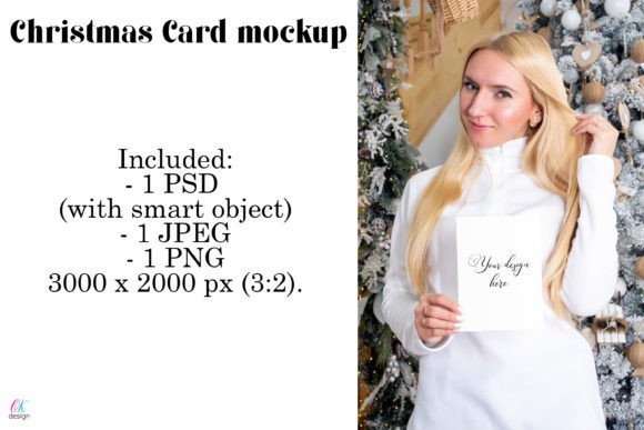 Christmas Card Mockup 3: A Festive Graphic for Christmas Amp Branding