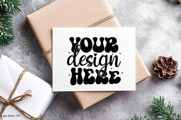 Christmas Card Mockup Square 2 for Product Mockups and Graphics