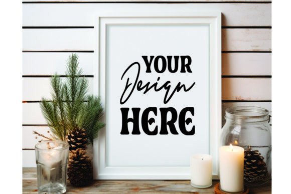 Christmas Farmhouse Free Mockup for Graphics and Frames Amp