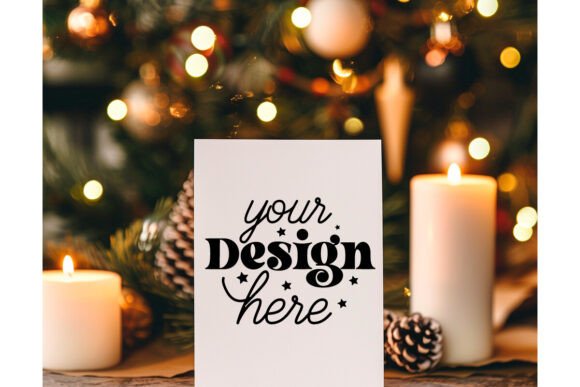 Christmas Greeting Card Mockup 2 for Product Mockups and Graphics