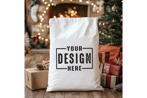 Christmas Santa Sack Mockup - Graphics for Product Mockups