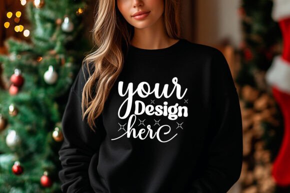 Christmas Sweater Mockup 40: A Festive Graphic Asset for Local Branding