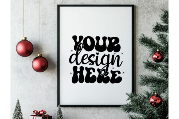 Christmas Wall Art Frame Mockup 91 for Product Mockups and Graphics