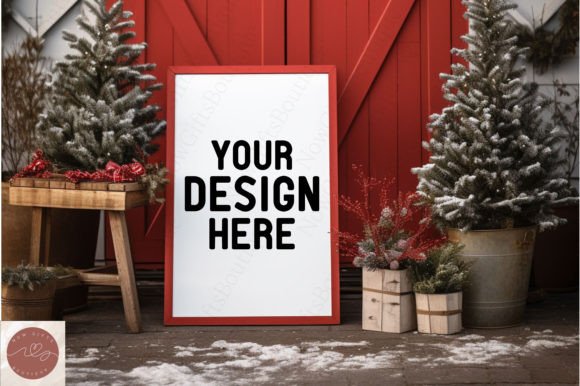 Frame Mockup, Christmas Mockup for Graphics and Branding