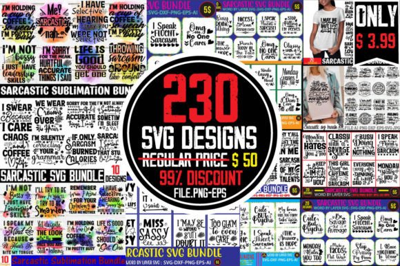 Funny Sarcastic Mega Bundle for Graphics and Crafts