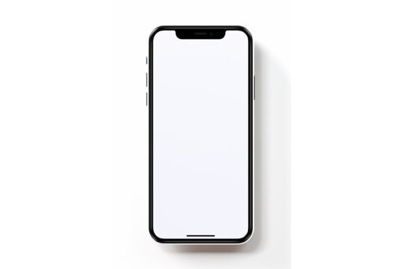 Iphone Mockup on White Background - Product Mockups for Graphics