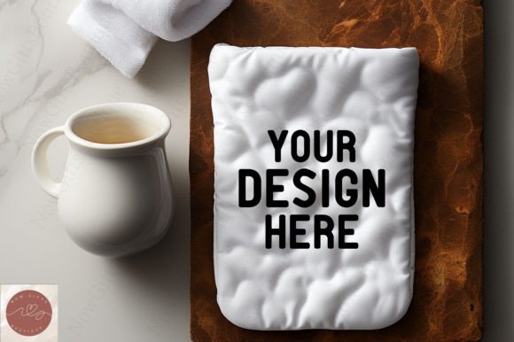 Kitchen White Pot Holder Mockup 2 for Graphics and Kitchenware