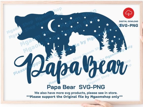 Papa Bear SVG – A Crafts and Graphics Asset for Creative Projects