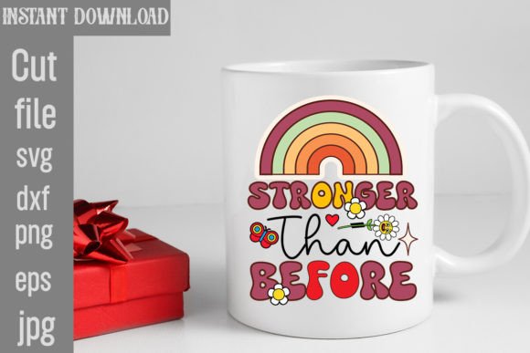 Stronger Than Before Retro PNG Sublimation for Graphics and Crafts