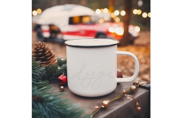 White Enamel Camping Mug Mockup Review