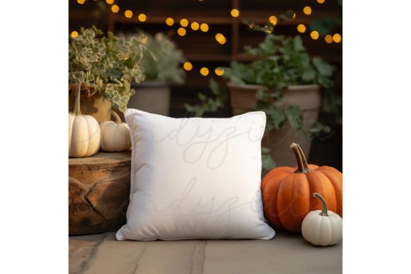 White Pillow Mockup for Graphics and Pillows Amp