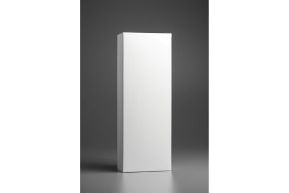 White Vertical Cosmetic Paper Box Mockup for Product Mockups and Graphics
